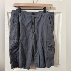 Machine Charcoal Cargo Shorts for Men Size 34